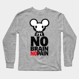 No Brain No Pain - Halloween custom Long Sleeve T-Shirt